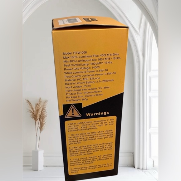 LED Light Bug Zapper Rechargeable 2in1 Wireless Insect Killer Lamp 2500mAh - Picture 4 of 4